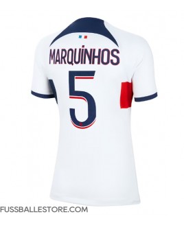 Günstige Paris Saint-Germain Marquinhos #5 Auswärtstrikot Damen 2023-24 Kurzarm